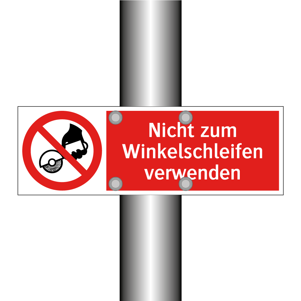 Nicht zum Winkelschleifen verwenden
