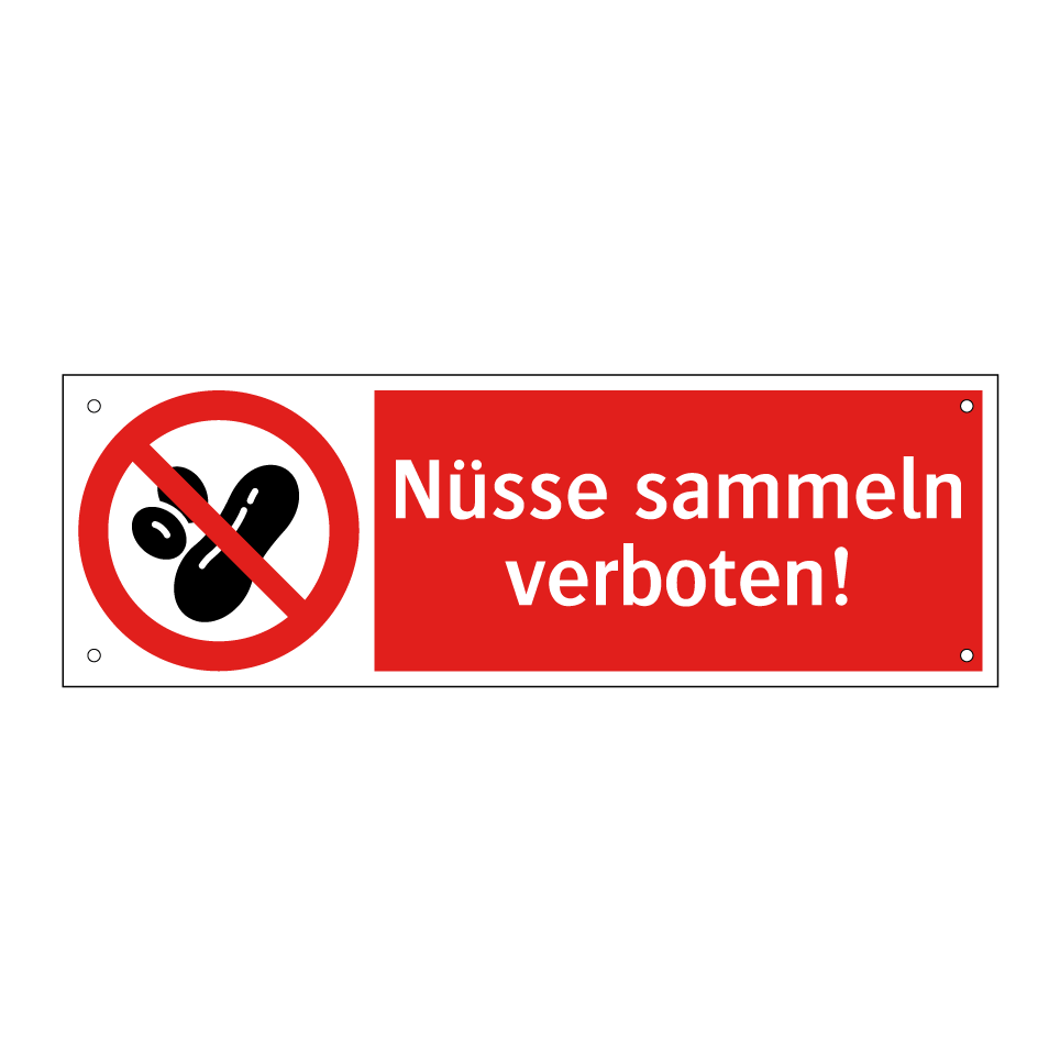 Nüsse sammeln verboten!