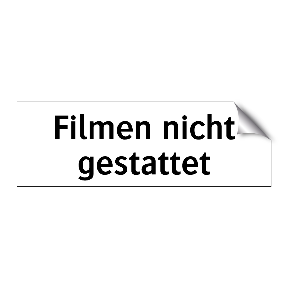 Filmen nicht gestattet