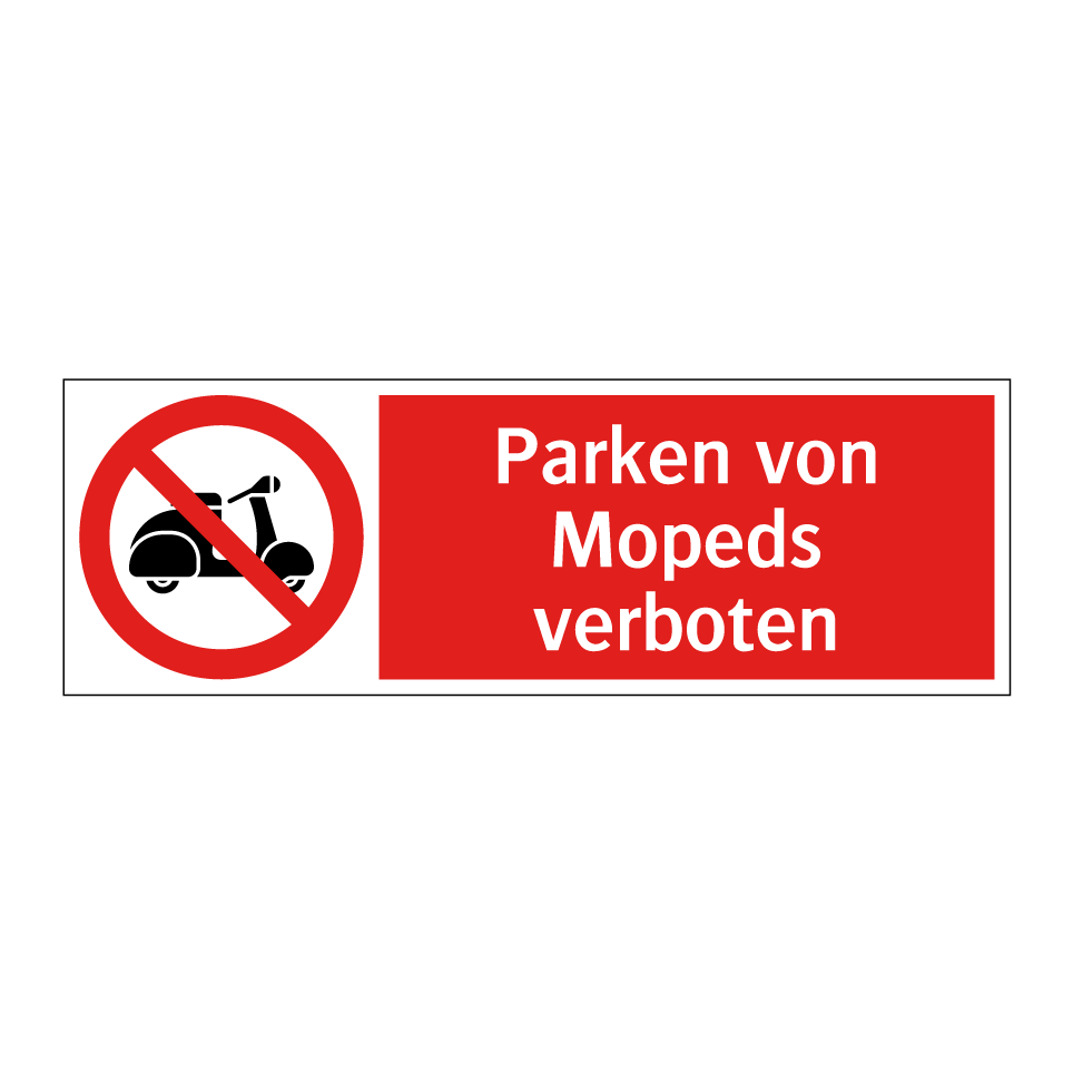 Parken von Mopeds verboten