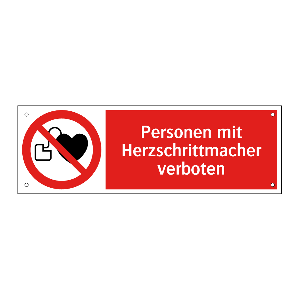 Personen mit Herzschrittmacher verboten
