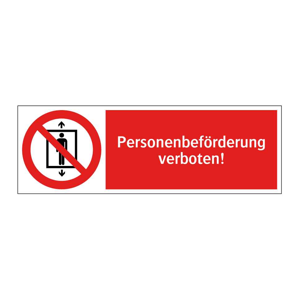 Personenbeförderung verboten!