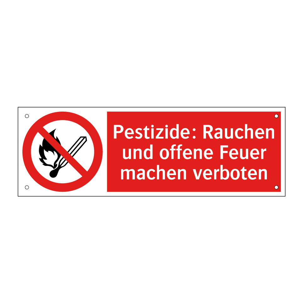 Pestizide: Rauchen und offene Feuer machen verboten