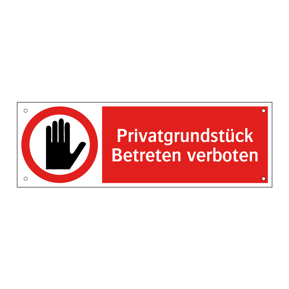Privatgrundstück Betreten verboten