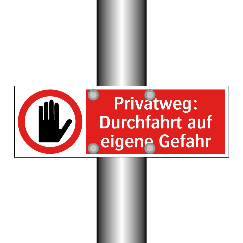 Privatweg: Durchfahrt auf eigene Gefahr
