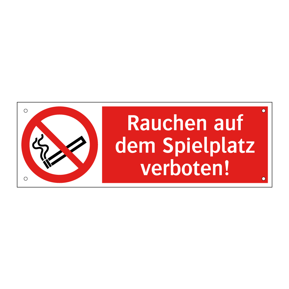 Rauchen auf dem Spielplatz verboten!