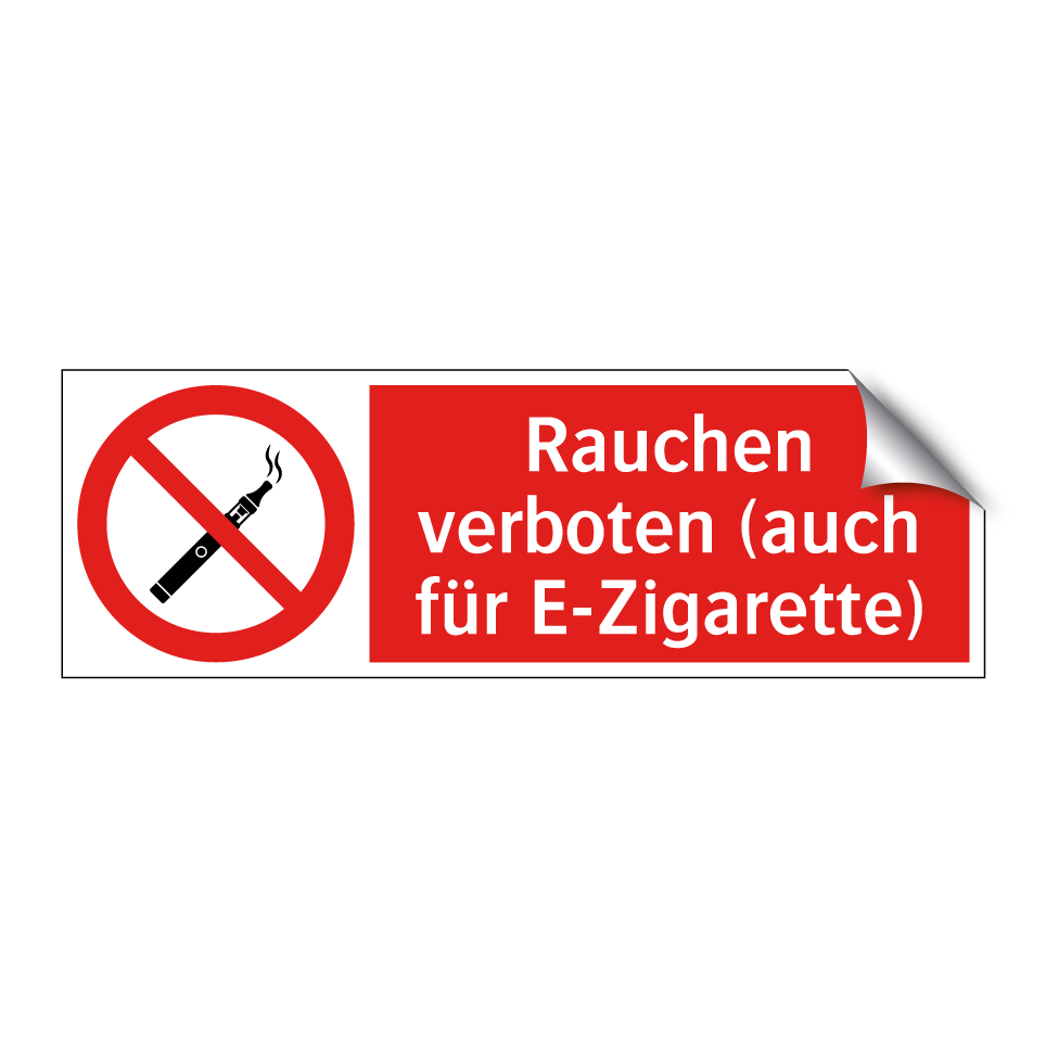 Rauchen verboten (auch für E-Zigarette)