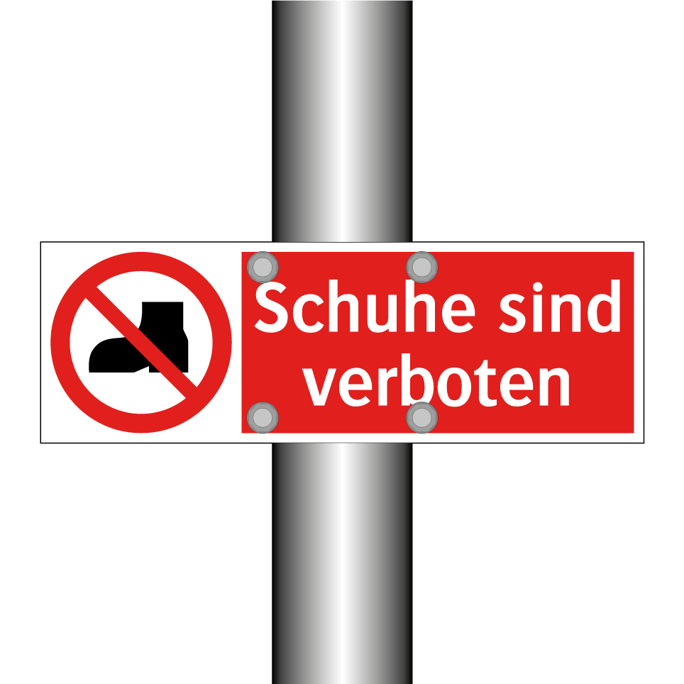 Schuhe sind verboten