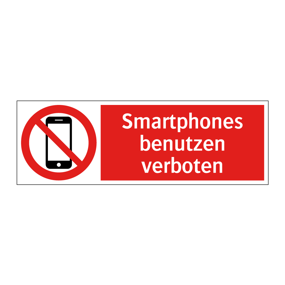 Smartphones benutzen verboten