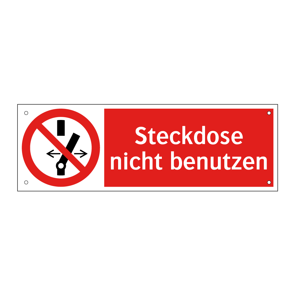 Steckdose nicht benutzen