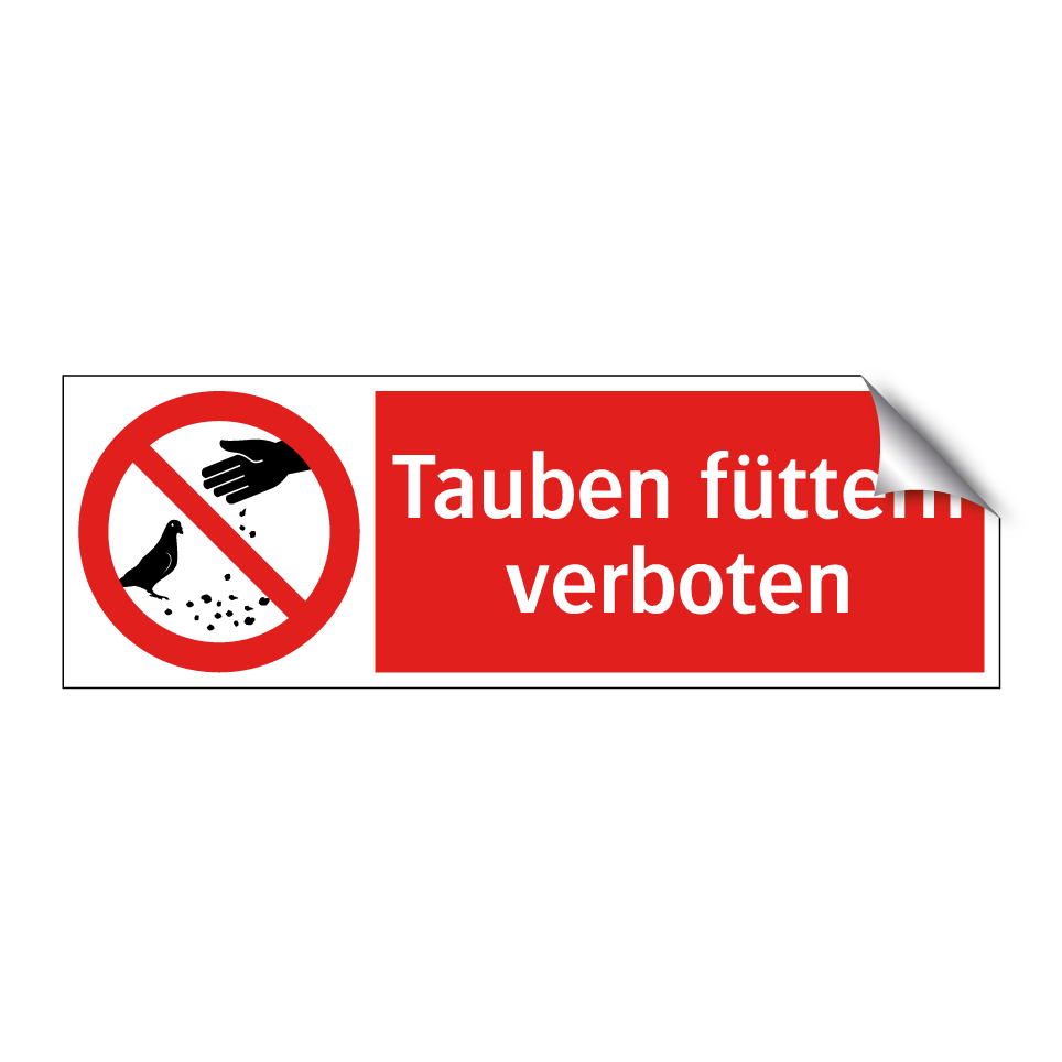 Tauben füttern verboten