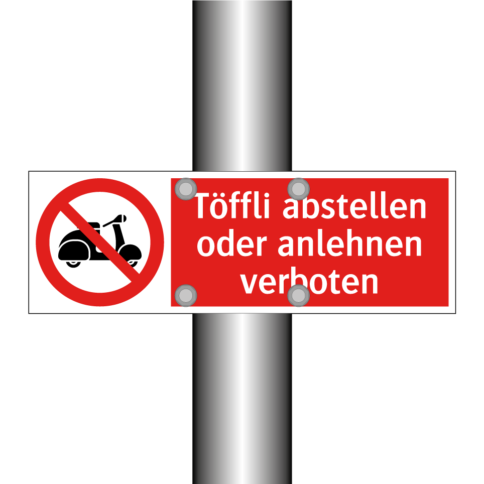Töffli abstellen oder anlehnen verboten