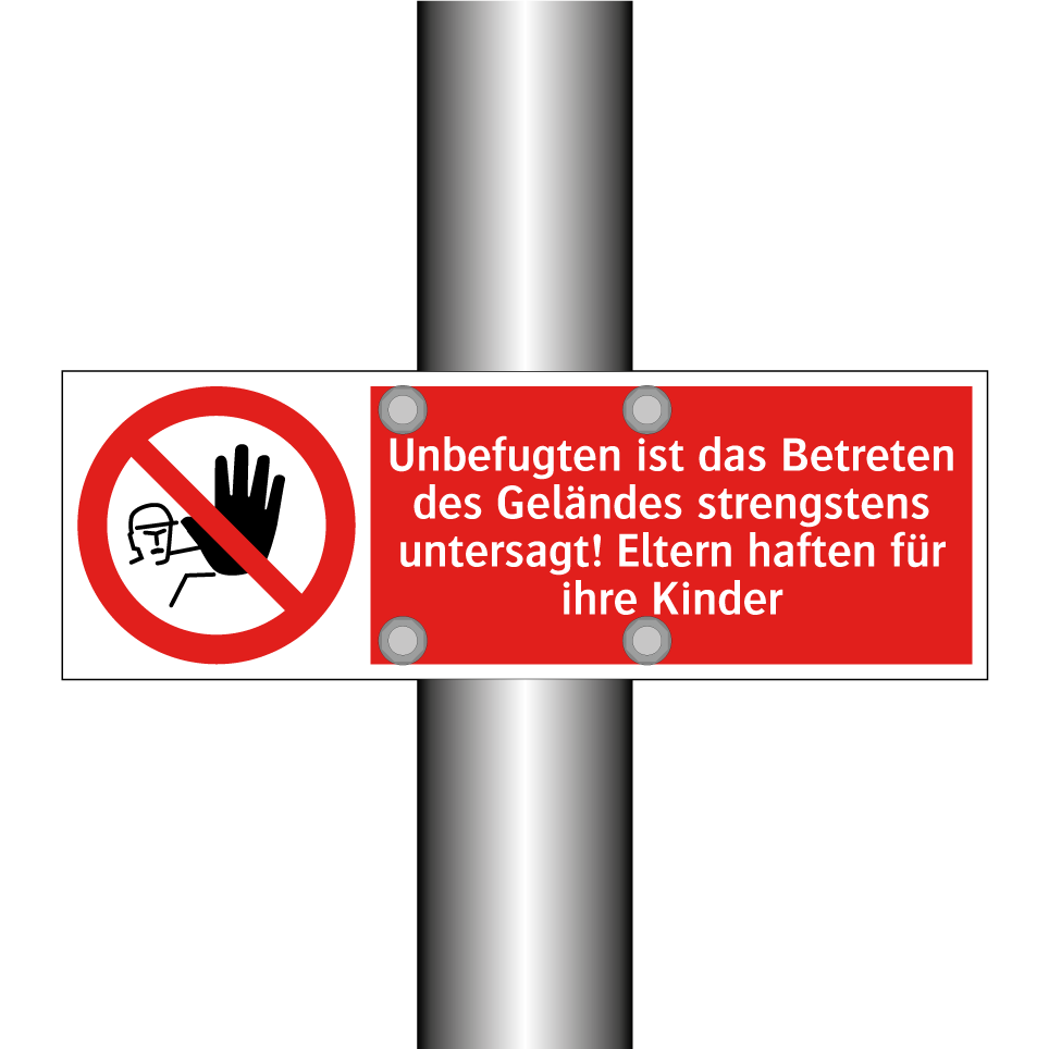 Unbefugten ist das Betreten des Geländes strengstens untersagt! Eltern haften für ihre Kinder
