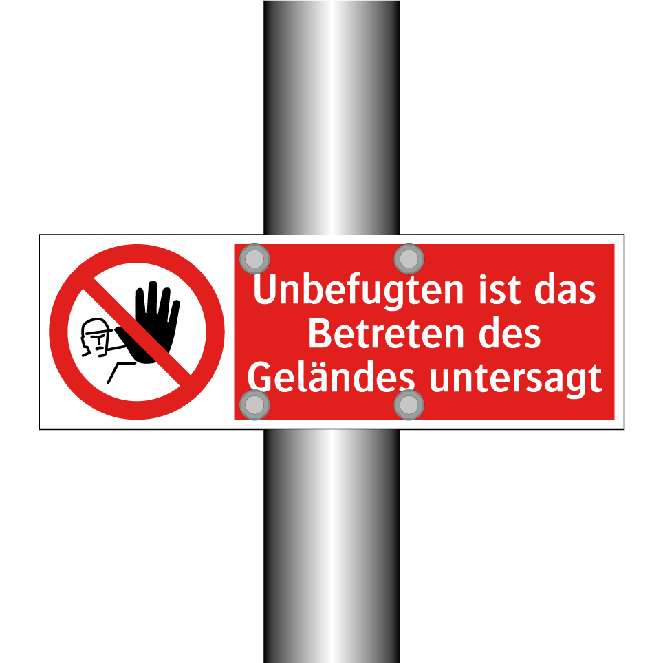 Unbefugten ist das Betreten des Geländes untersagt