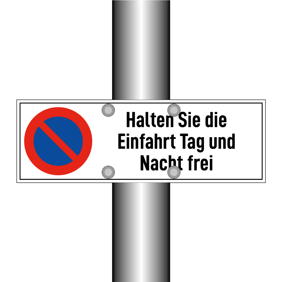 Halten Sie die Einfahrt Tag und Nacht frei