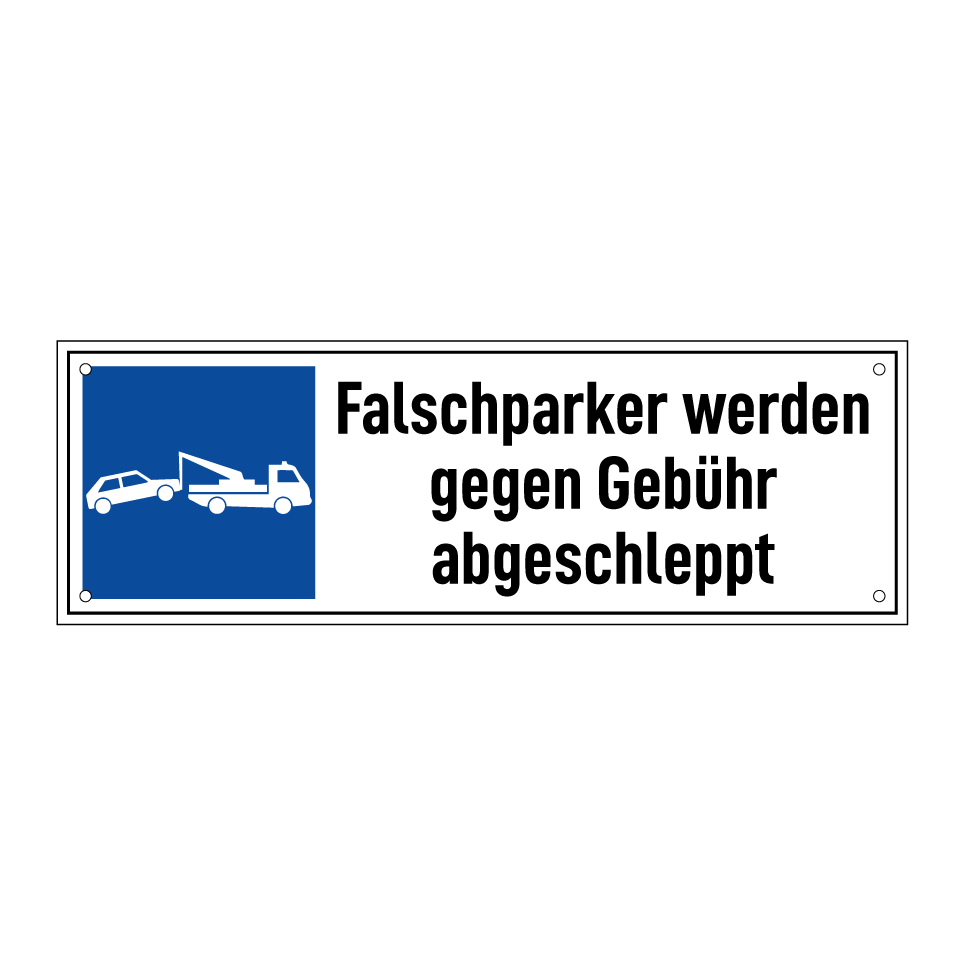 Falschparker werden gegen Gebühr abgeschleppt