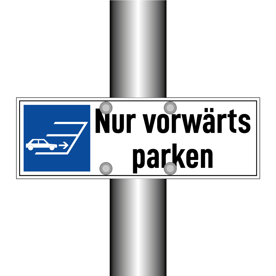 Nur vorwärts parken