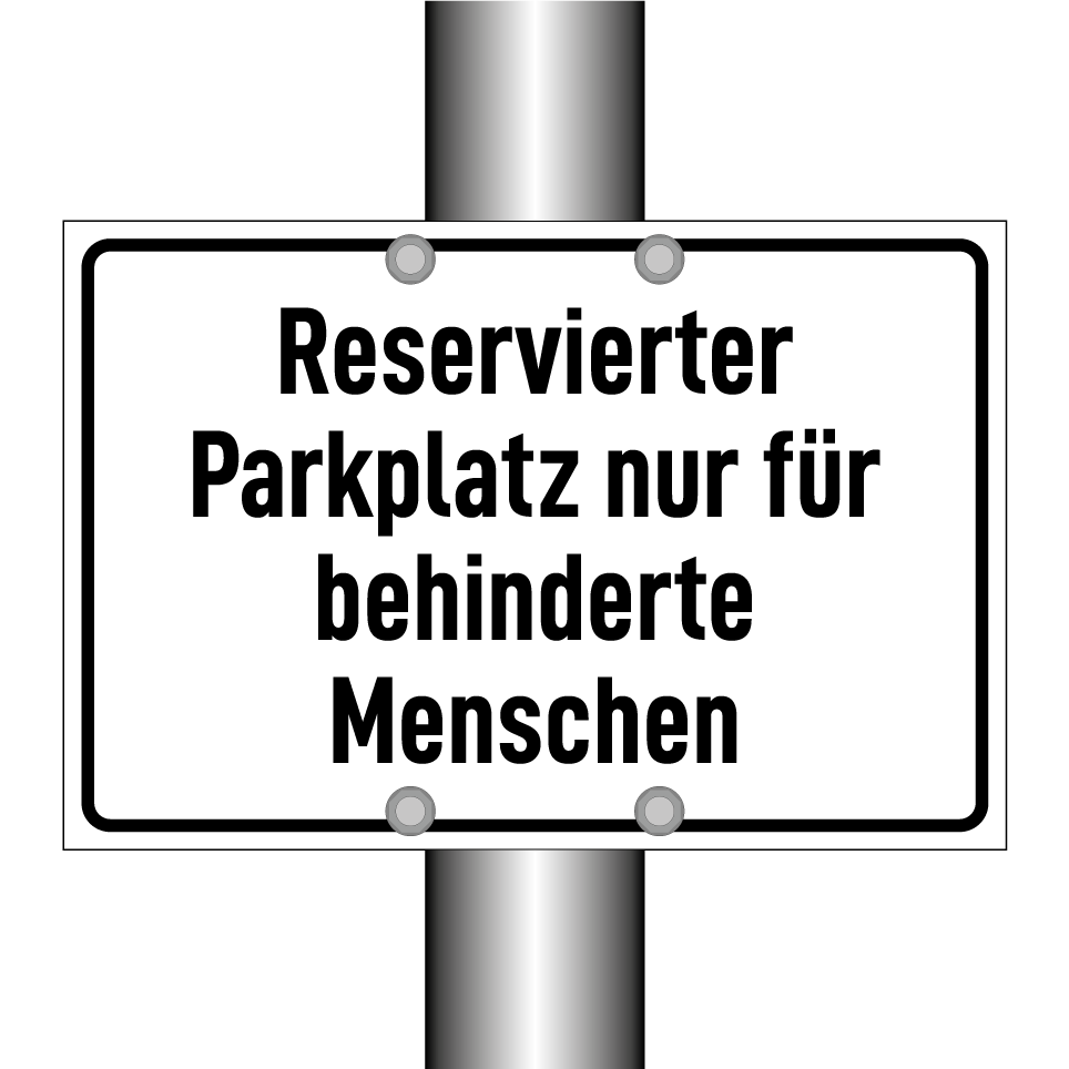 Reservierter Parkplatz nur für behinderte Menschen