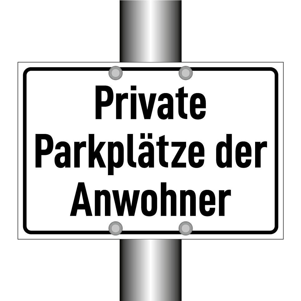 Private Parkplätze der Anwohner