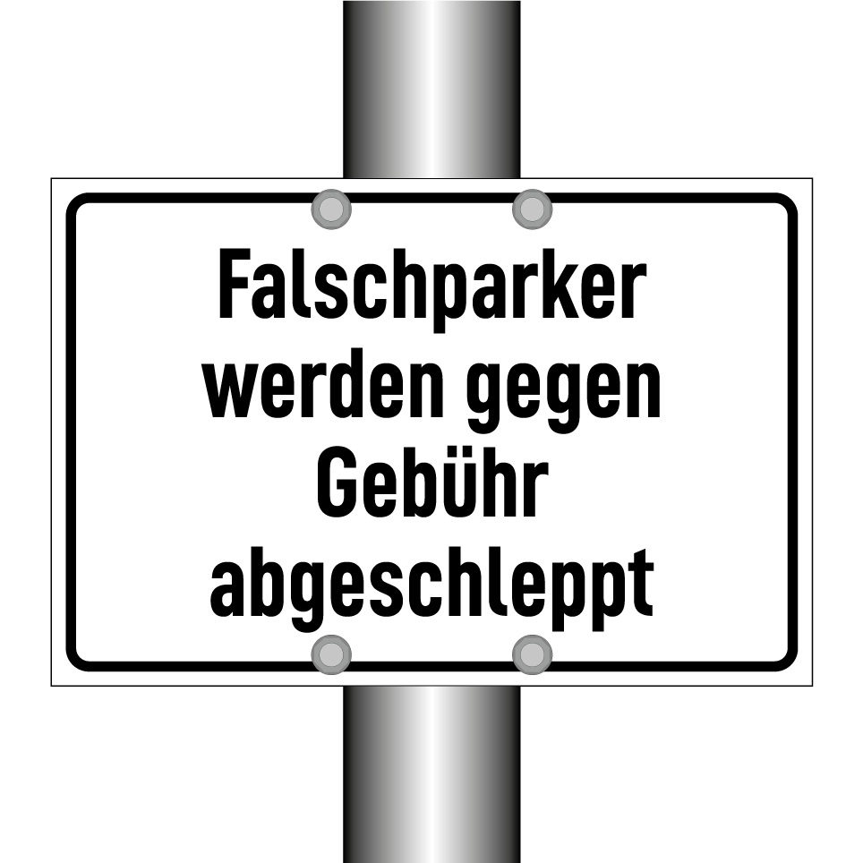 Falschparker werden gegen Gebühr abgeschleppt