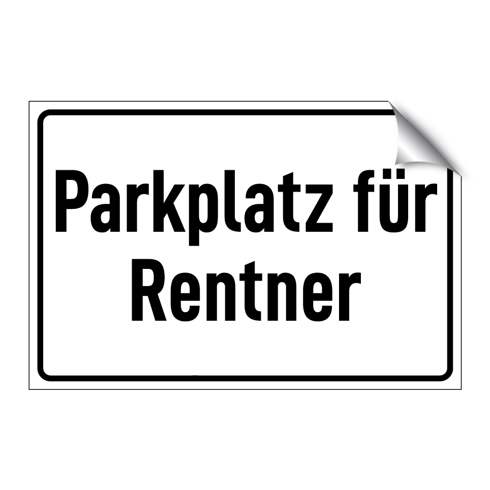 Parkplatz für Rentner