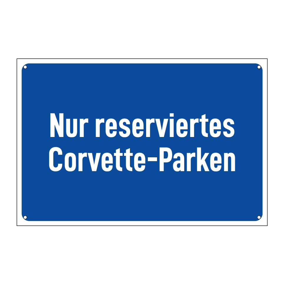 Nur reserviertes Corvette-Parken