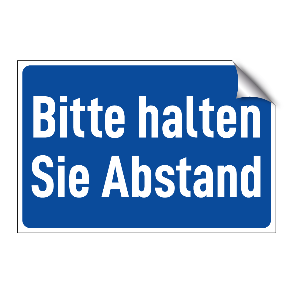 Bitte halten Sie Abstand