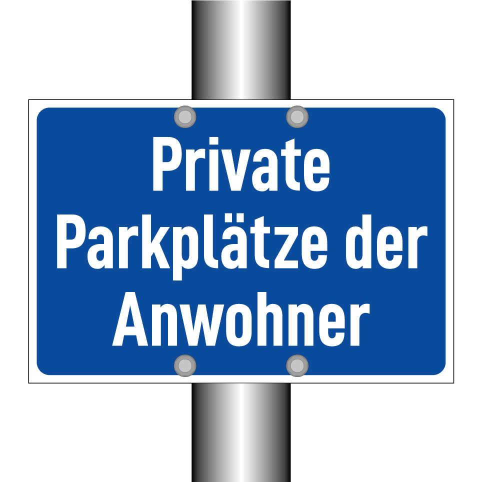 Private Parkplätze der Anwohner