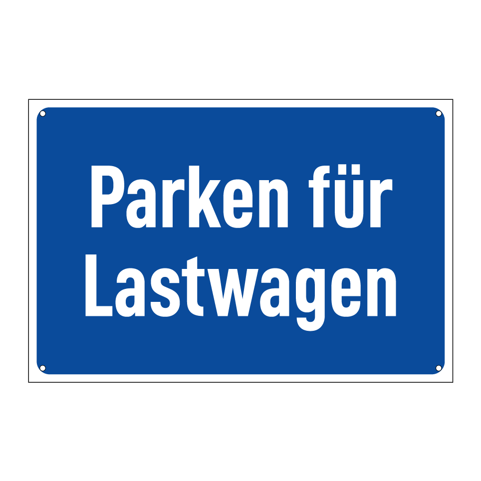 Parken für Lastwagen