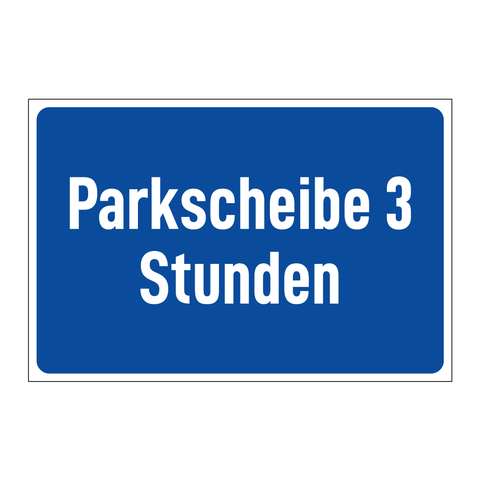 Parkscheibe 3 Stunden