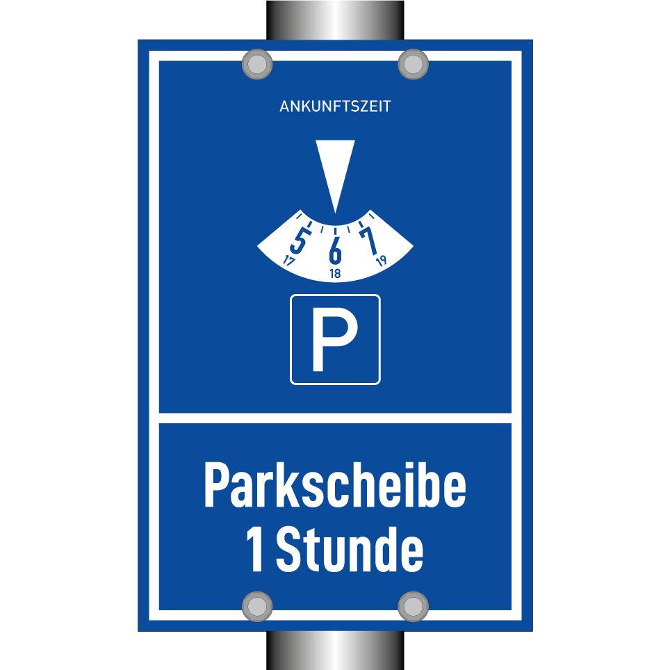 Parkscheibe 1 Stunde