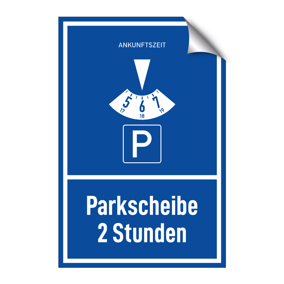 Parkscheibe 2 Stunden