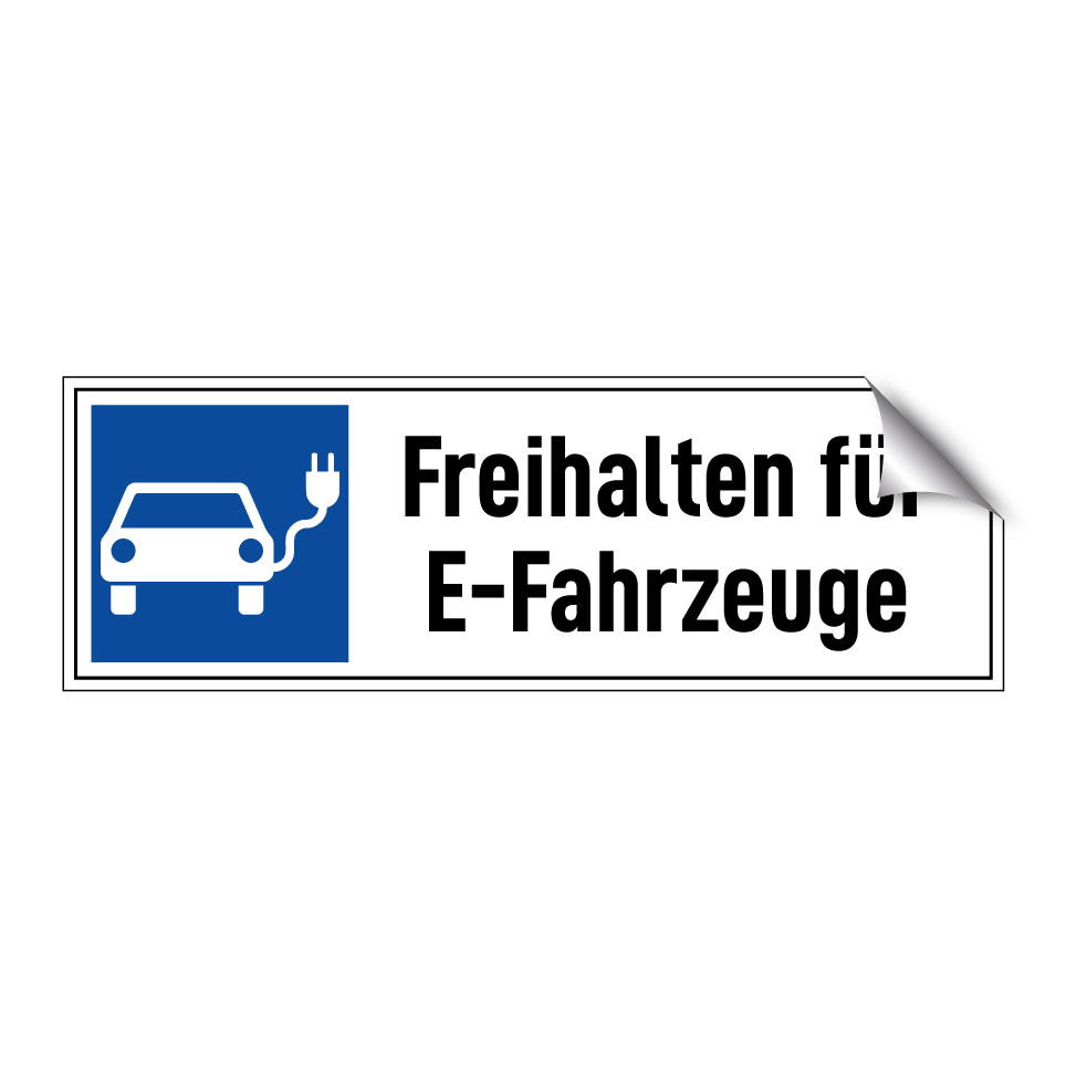 Freihalten für E-Fahrzeuge
