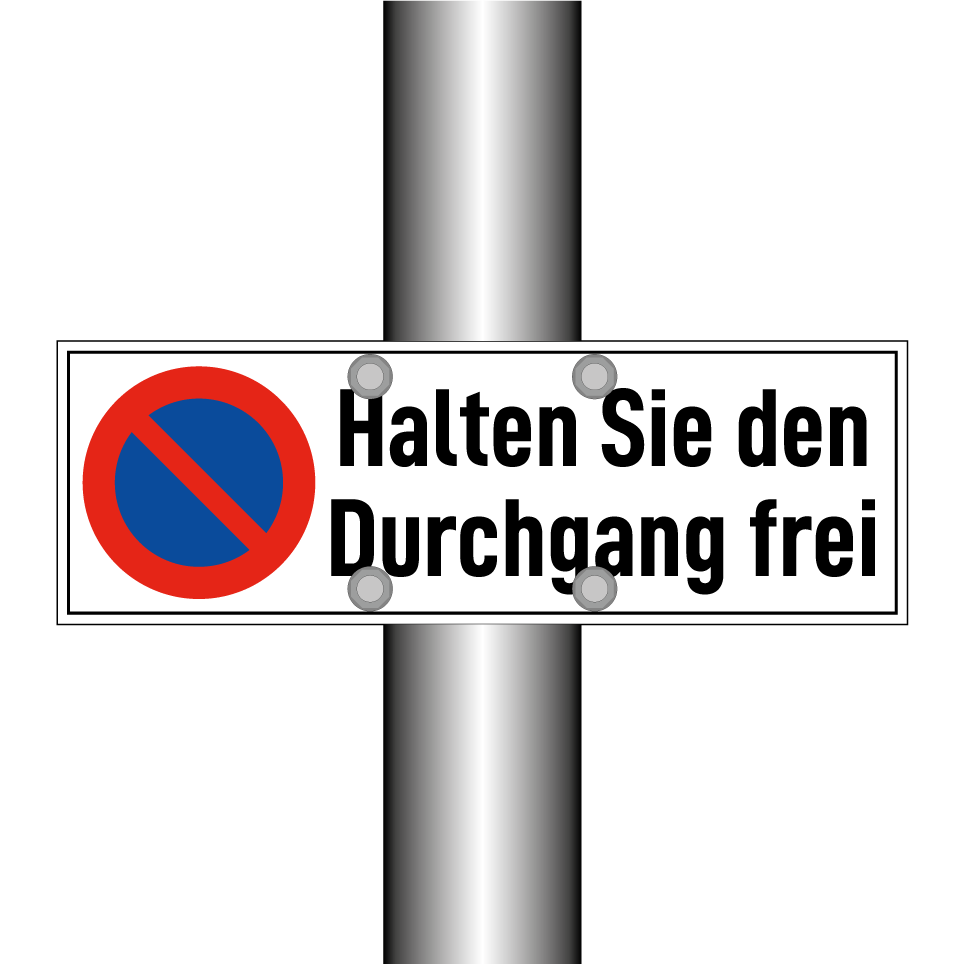 Halten Sie den Durchgang frei