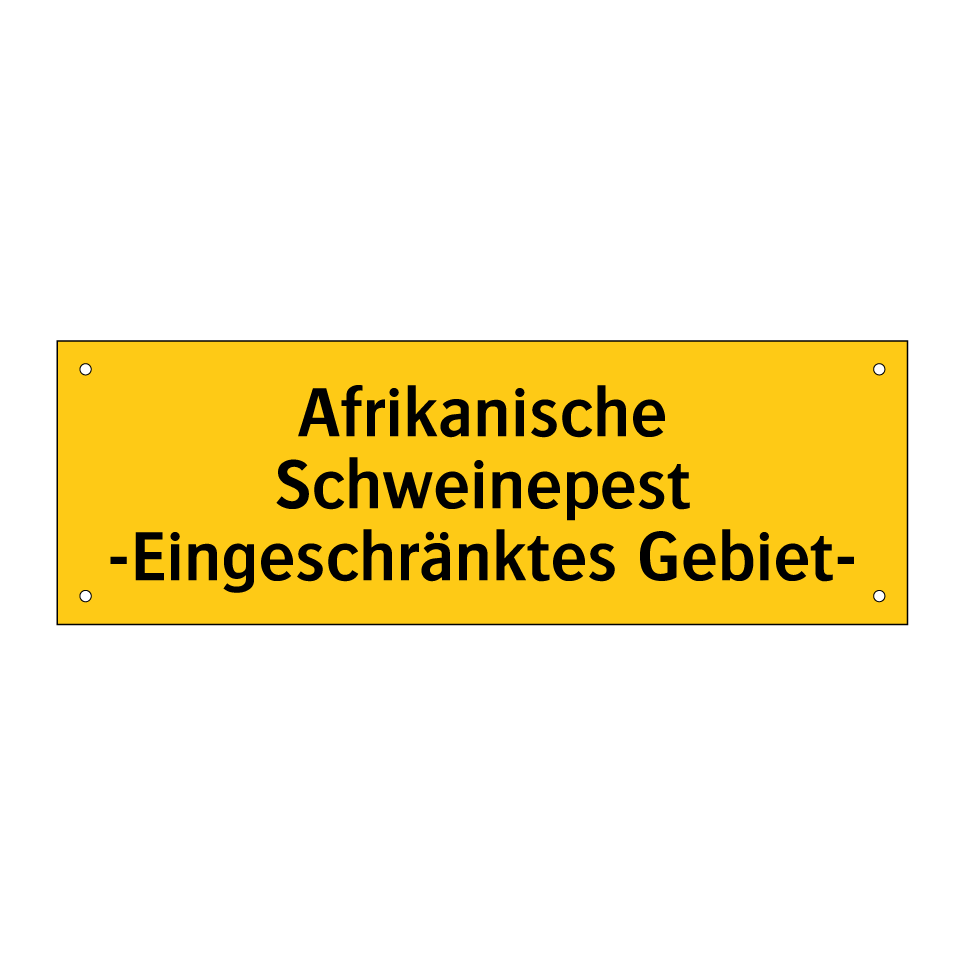 Afrikanische Schweinepest -Eingeschränktes Gebiet-