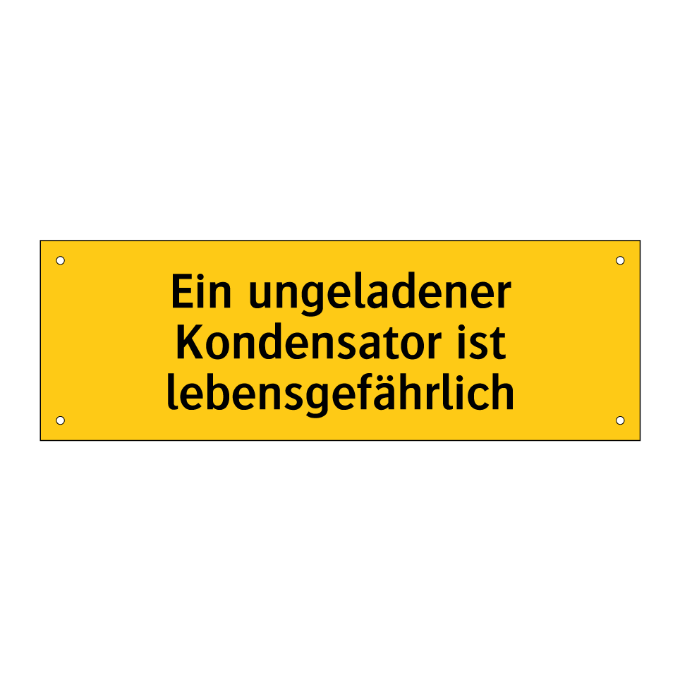 Ein ungeladener Kondensator ist lebensgefährlich
