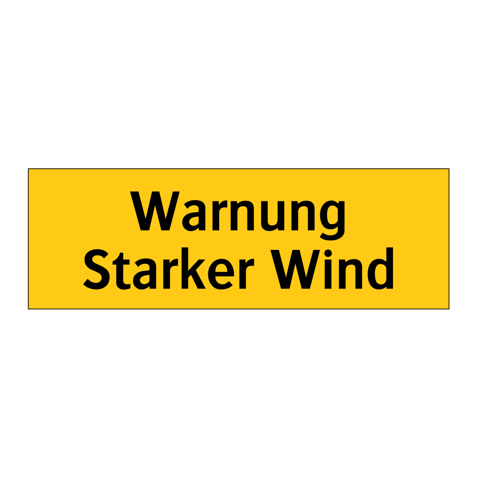 Warnung Starker Wind
