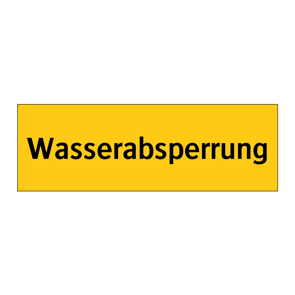 Wasserabsperrung
