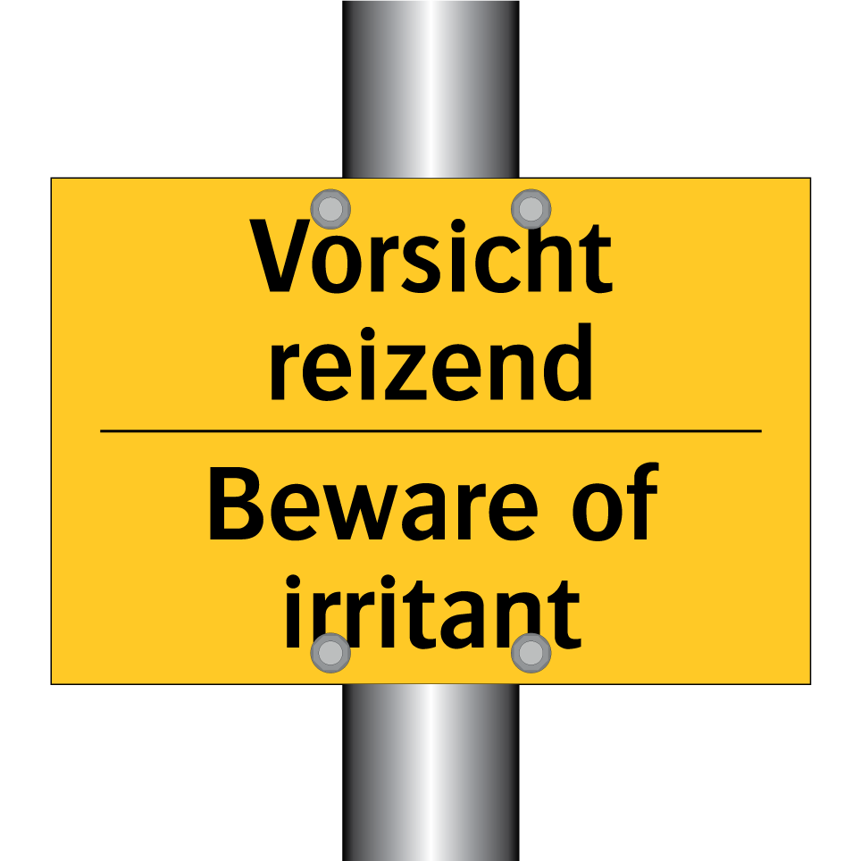 Vorsicht reizend - Beware of irritant