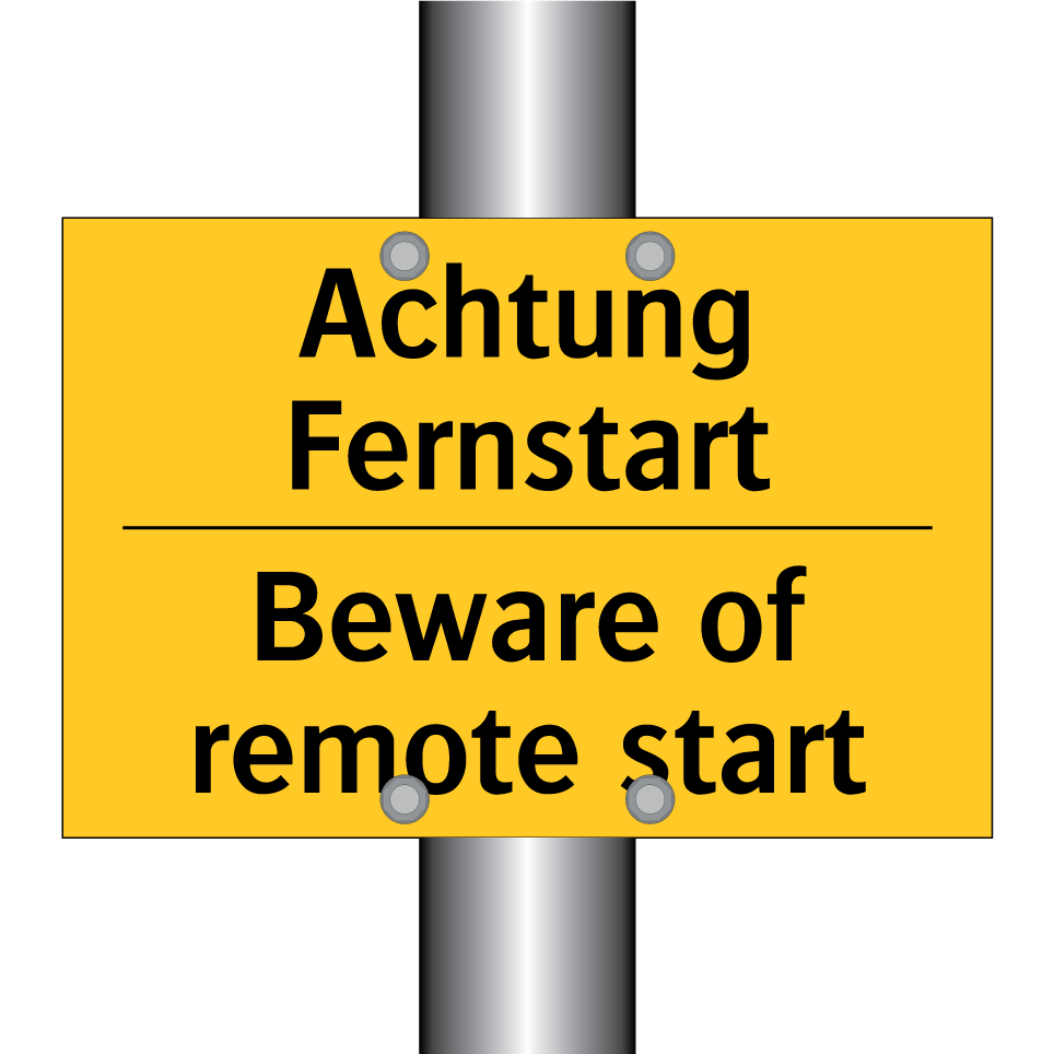Achtung Fernstart - Beware of remote start