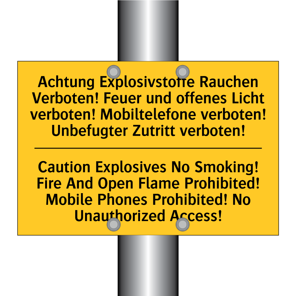 Achtung Explosivstoffe Rauchen /.../ - Caution Explosives No Smoking! /.../