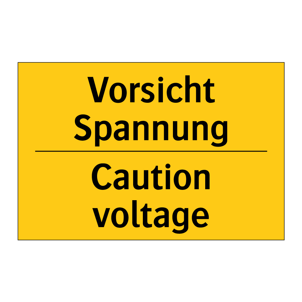 Vorsicht Spannung - Caution voltage