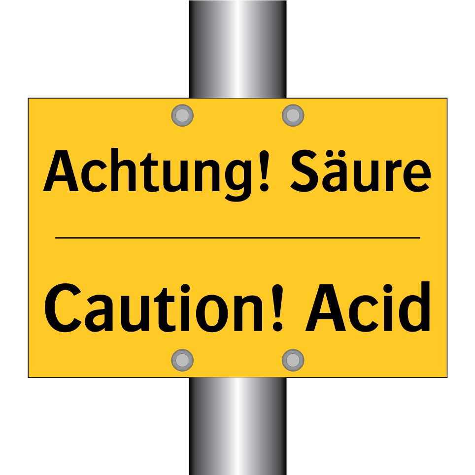 Achtung! Säure - Caution! Acid
