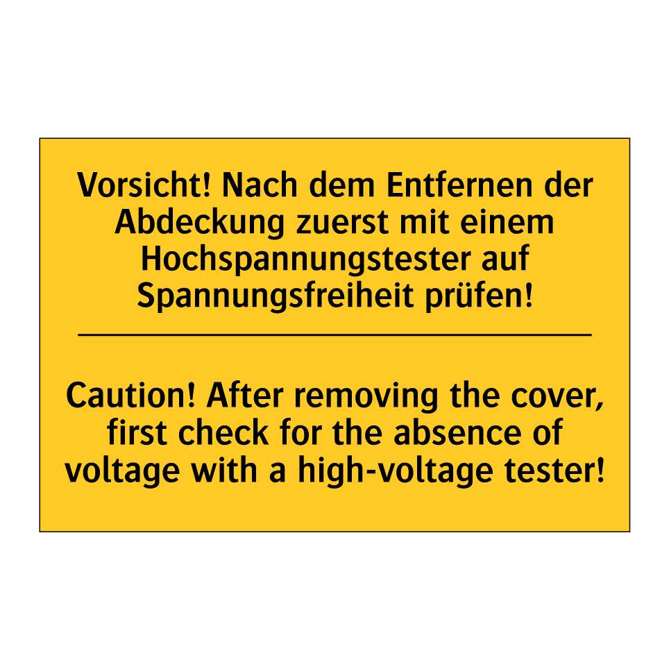 Vorsicht! Nach dem Entfernen der /.../ - Caution! After removing the cover, /.../
