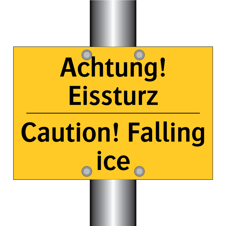 Achtung! Eissturz - Caution! Falling ice
