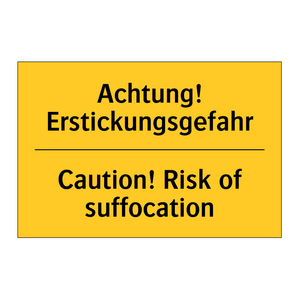 Achtung! Erstickungsgefahr - Caution! Risk of suffocation