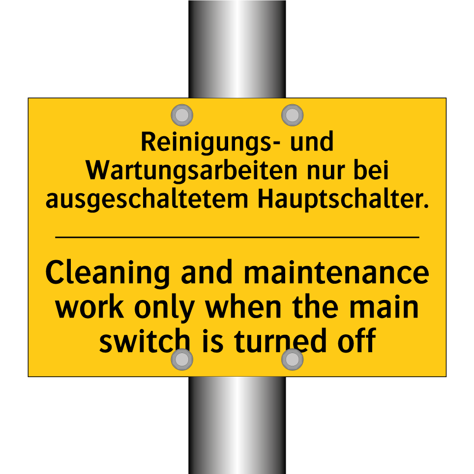 Reinigungs- und Wartungsarbeiten /.../ - Cleaning and maintenance work /.../