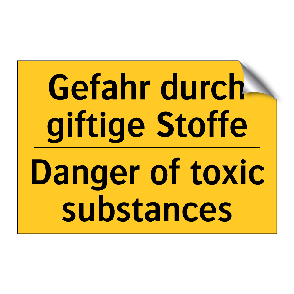 Gefahr durch giftige Stoffe - Danger of toxic substances