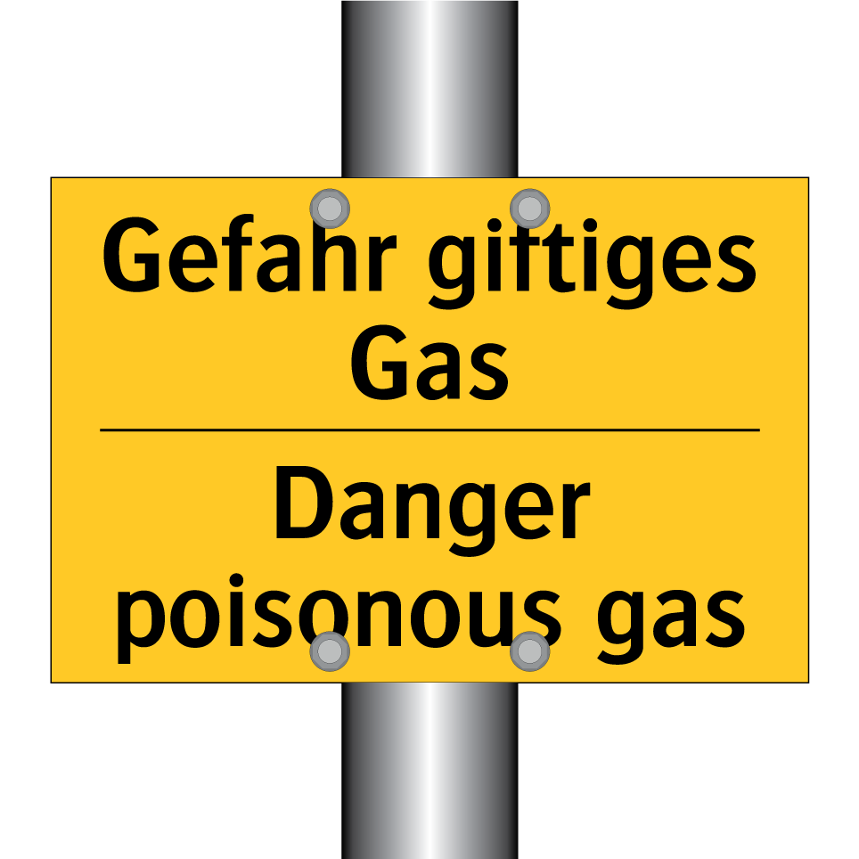 Gefahr giftiges Gas - Danger poisonous gas