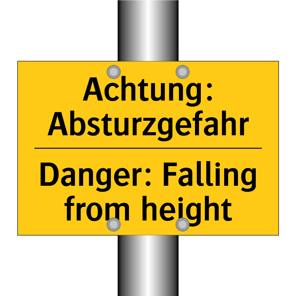 Achtung: Absturzgefahr - Danger: Falling from height